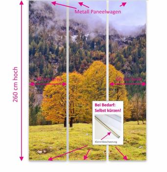 Herbstfreuden Flächenvorhang - 3teiliges Set Flächenvorhang 3er Set, Schiebegardine, Schiebegardinen, blickdicht, Flächenvorhang blickdicht, Schiebevorhang,